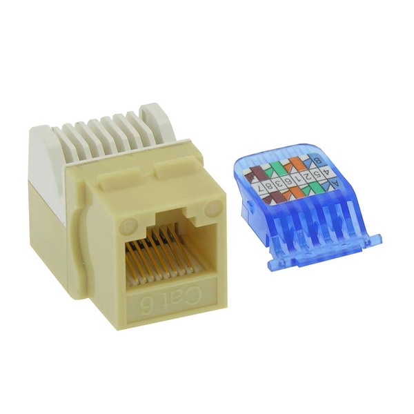 Bestlink Netware CAT6 Tool Less Keystone Jack- Ivory, PK 100 101707IV-100